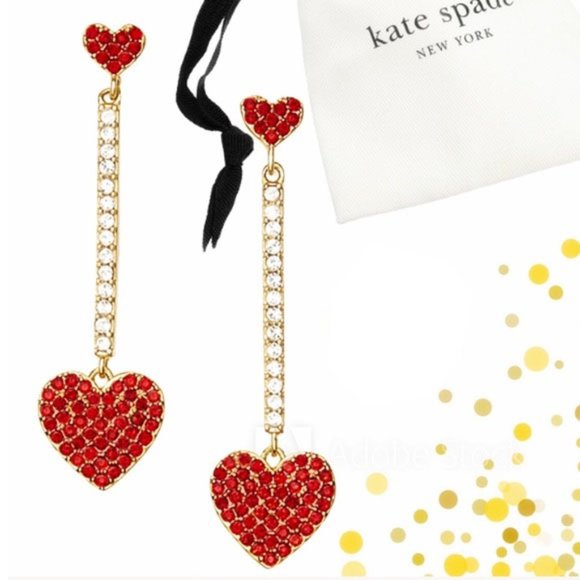 kate spade Jewelry Kate Spade Yours Truly Heart Earrings Poshmark